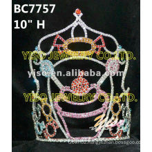 fashion cheap tall pageant crown tiara